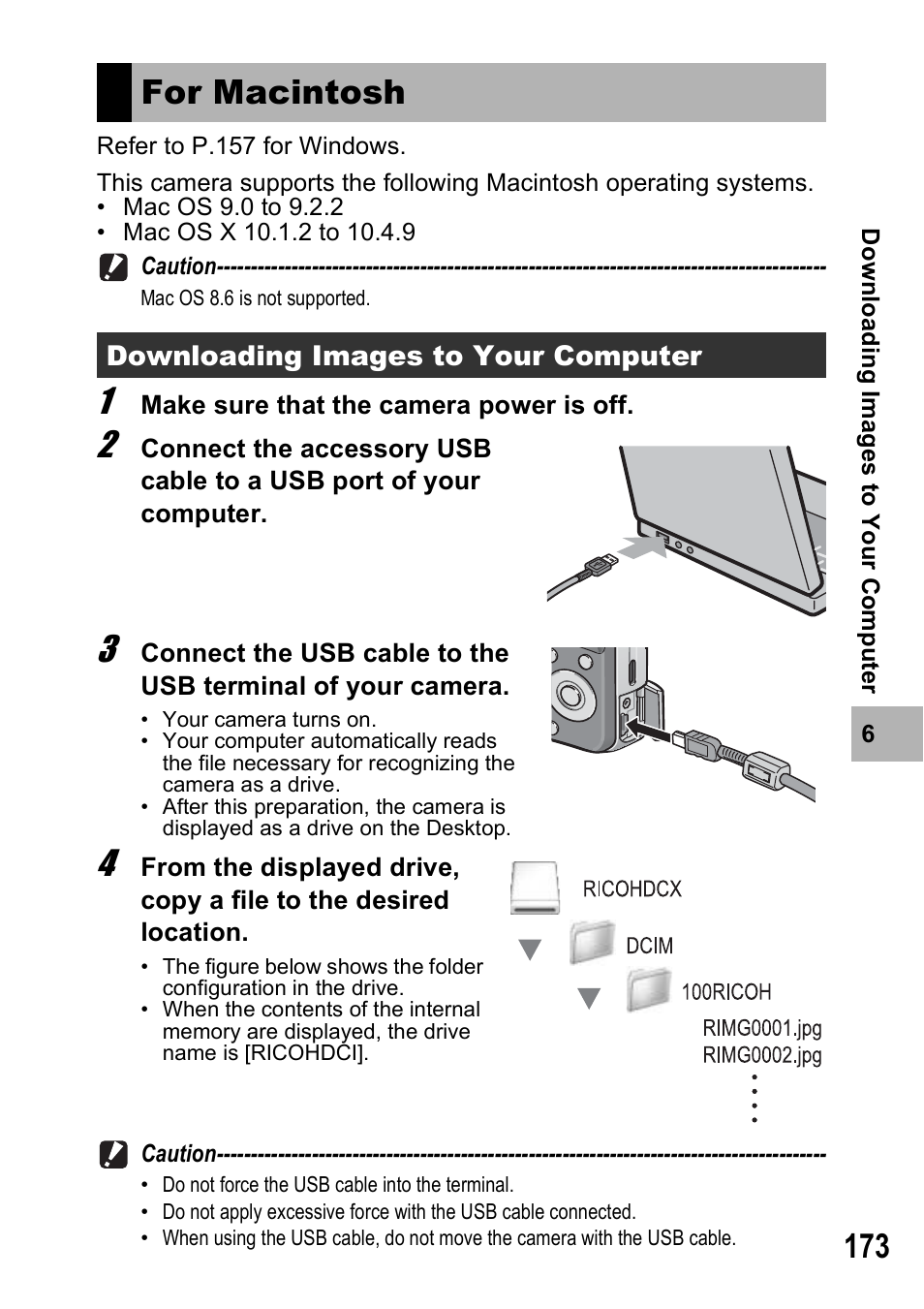 For macintosh | Ricoh Caplio R7 User Manual | Page 175 / 202