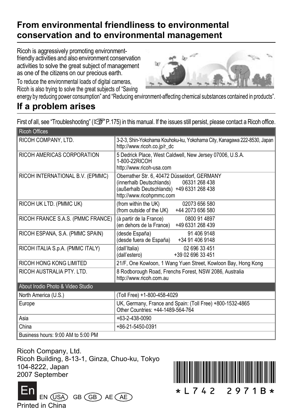 If a problem arises | Ricoh Caplio R7 User Manual | Page 202 / 202