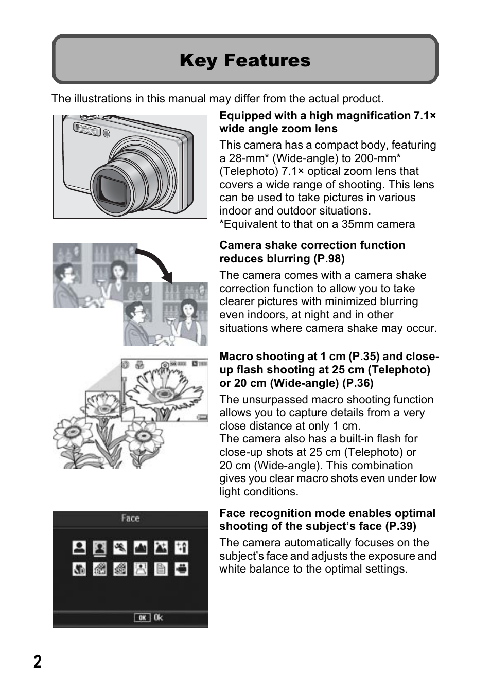Key features | Ricoh Caplio R7 User Manual | Page 4 / 202
