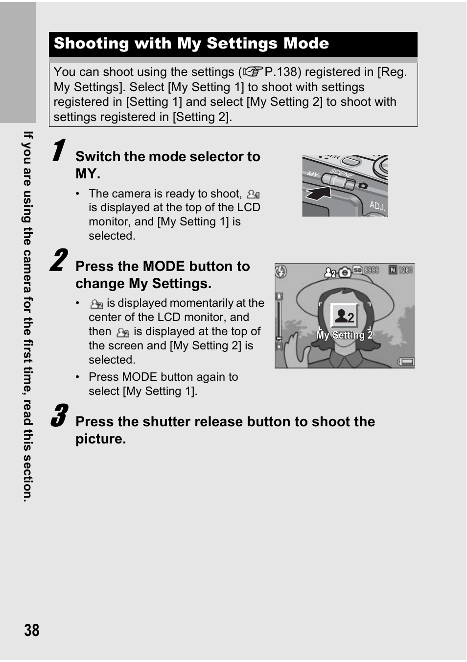 Shooting with my settings mode | Ricoh Caplio R7 User Manual | Page 40 / 202