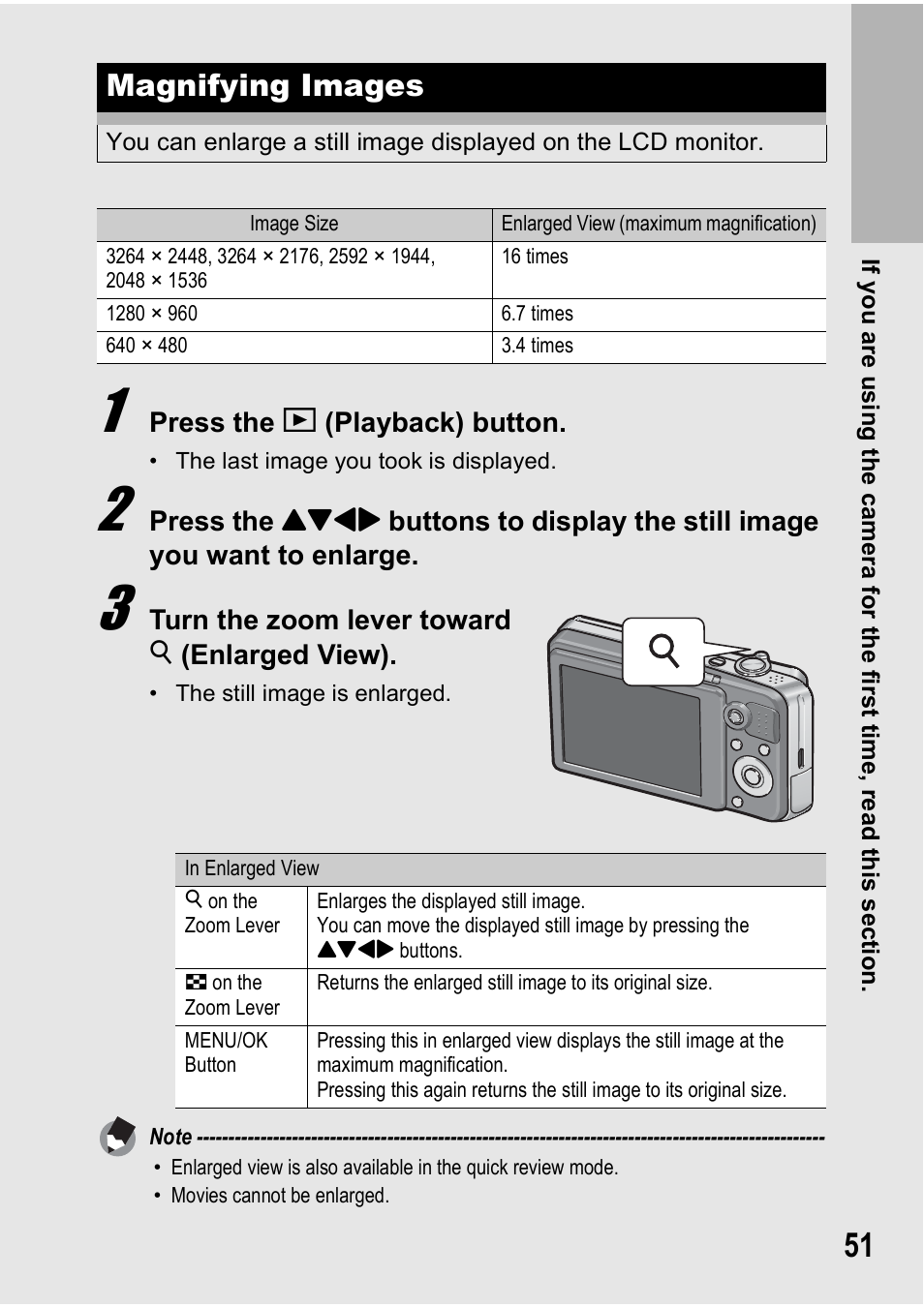 Magnifying images | Ricoh Caplio R7 User Manual | Page 53 / 202