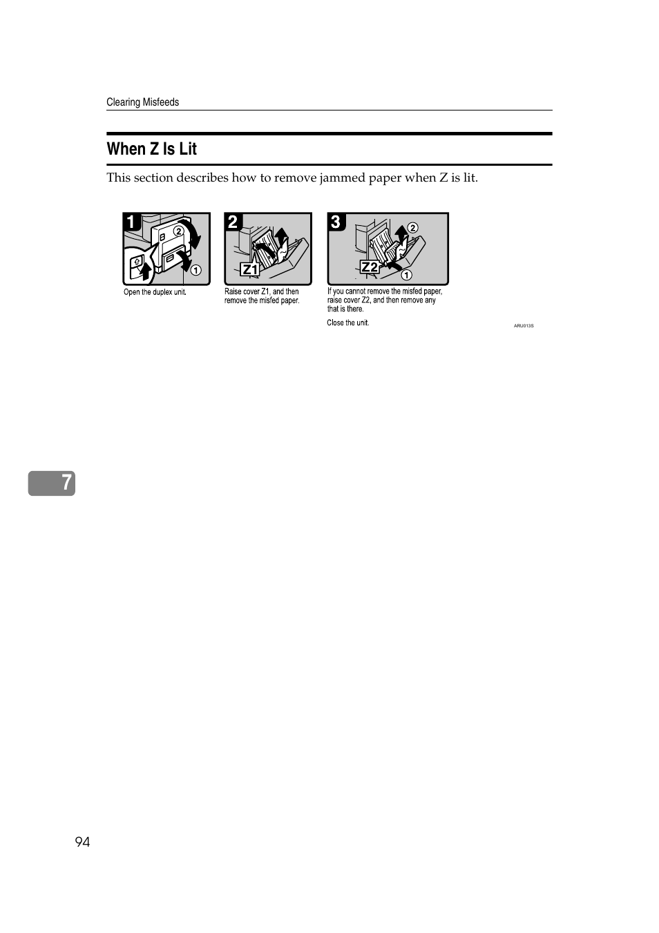 When z is lit, P.94 “when z is lit | Ricoh Aficio IS 2425 User Manual | Page 102 / 114