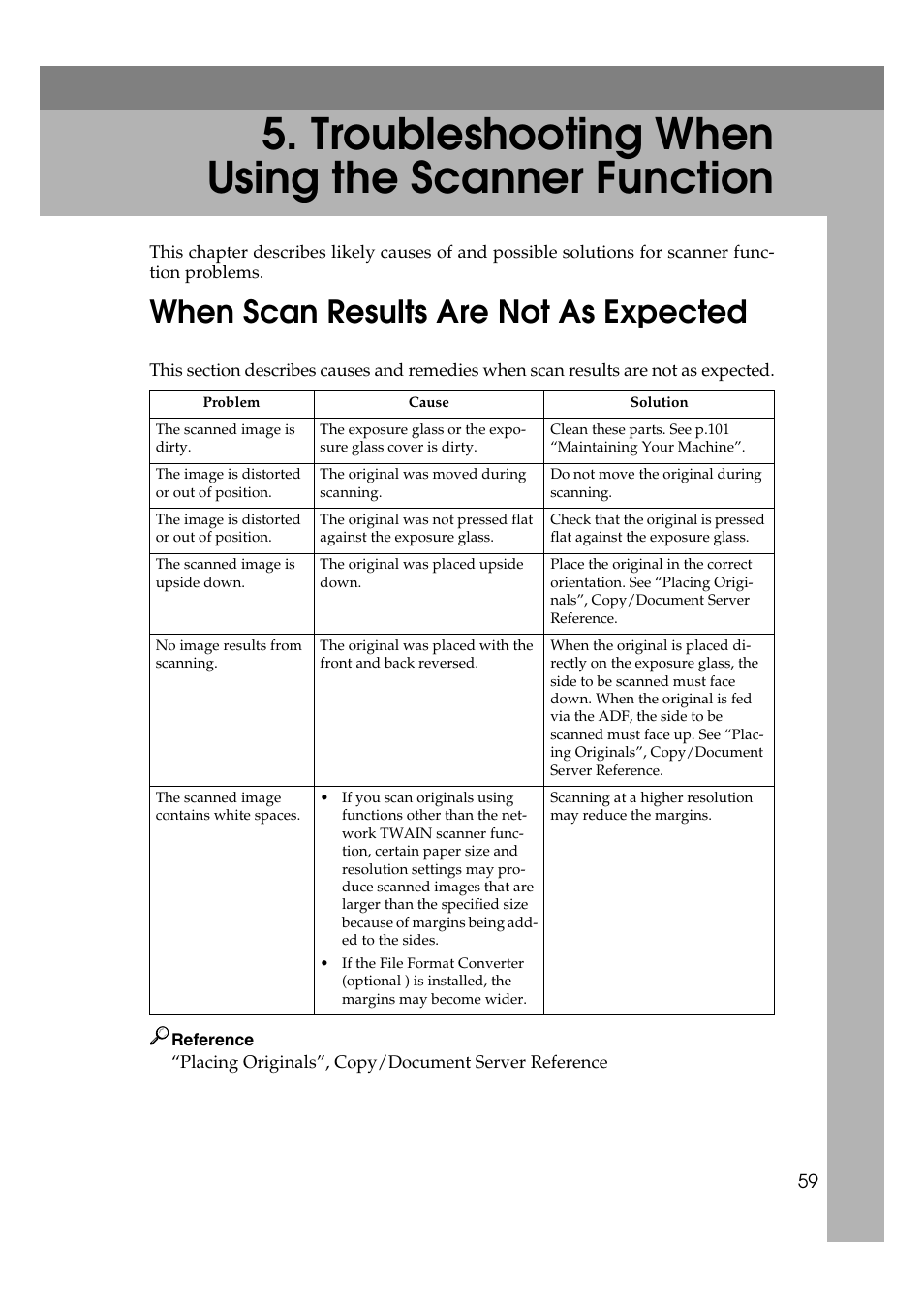  troubleshooting when using the scanner function, When scan results are not as expected, Troubleshooting when using the scanner function | Ricoh Aficio IS 2425 User Manual | Page 67 / 114