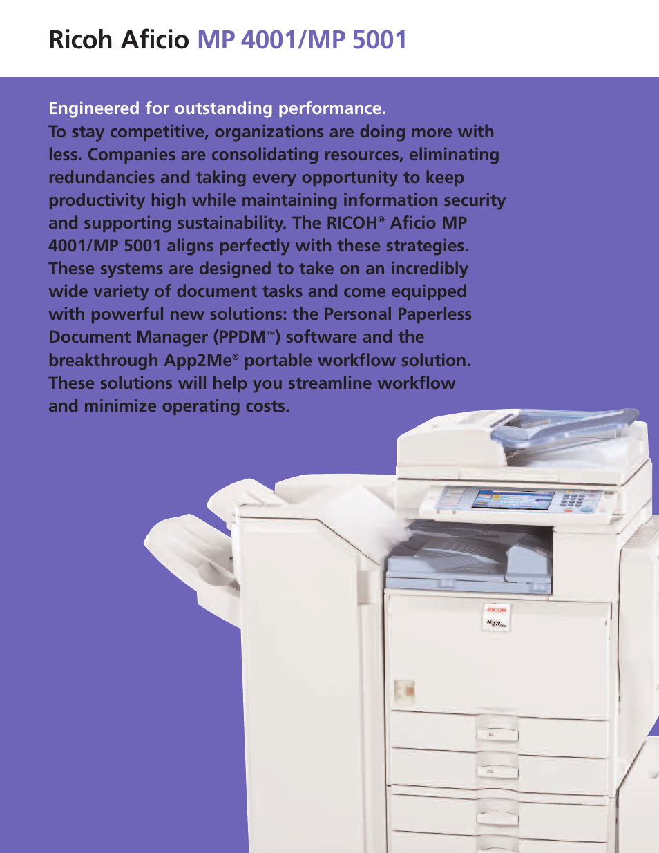 Ricoh MP 4001 User Manual | Page 2 / 6