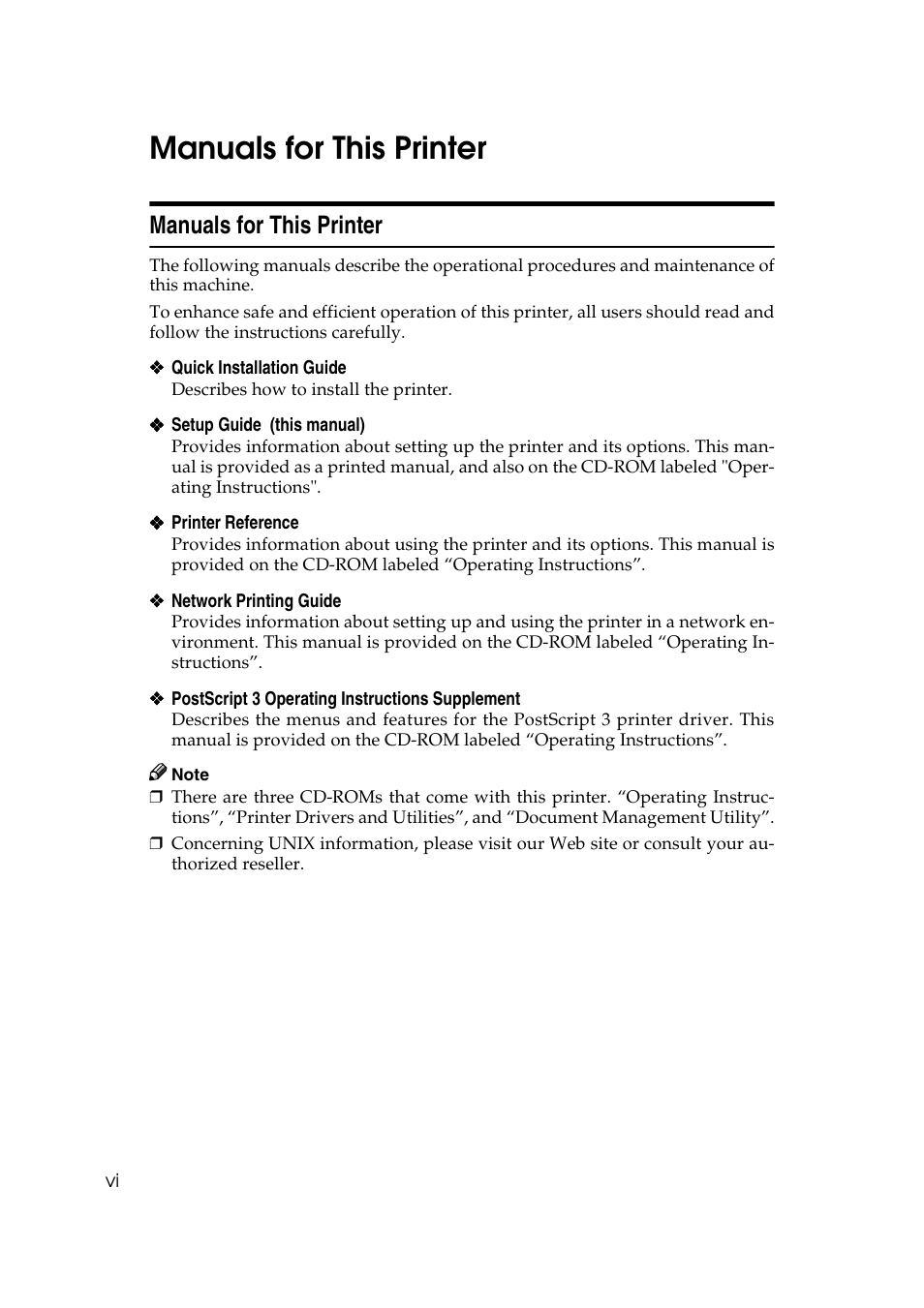 Manuals for this printer | Ricoh AP2610N User Manual | Page 10 / 472