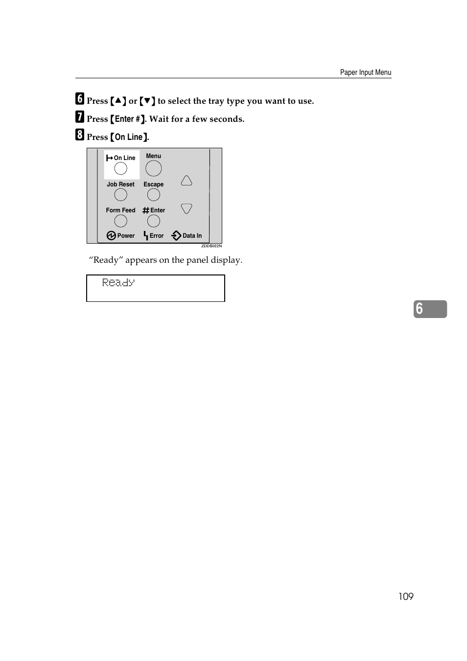 Ready | Ricoh AP2610N User Manual | Page 211 / 472