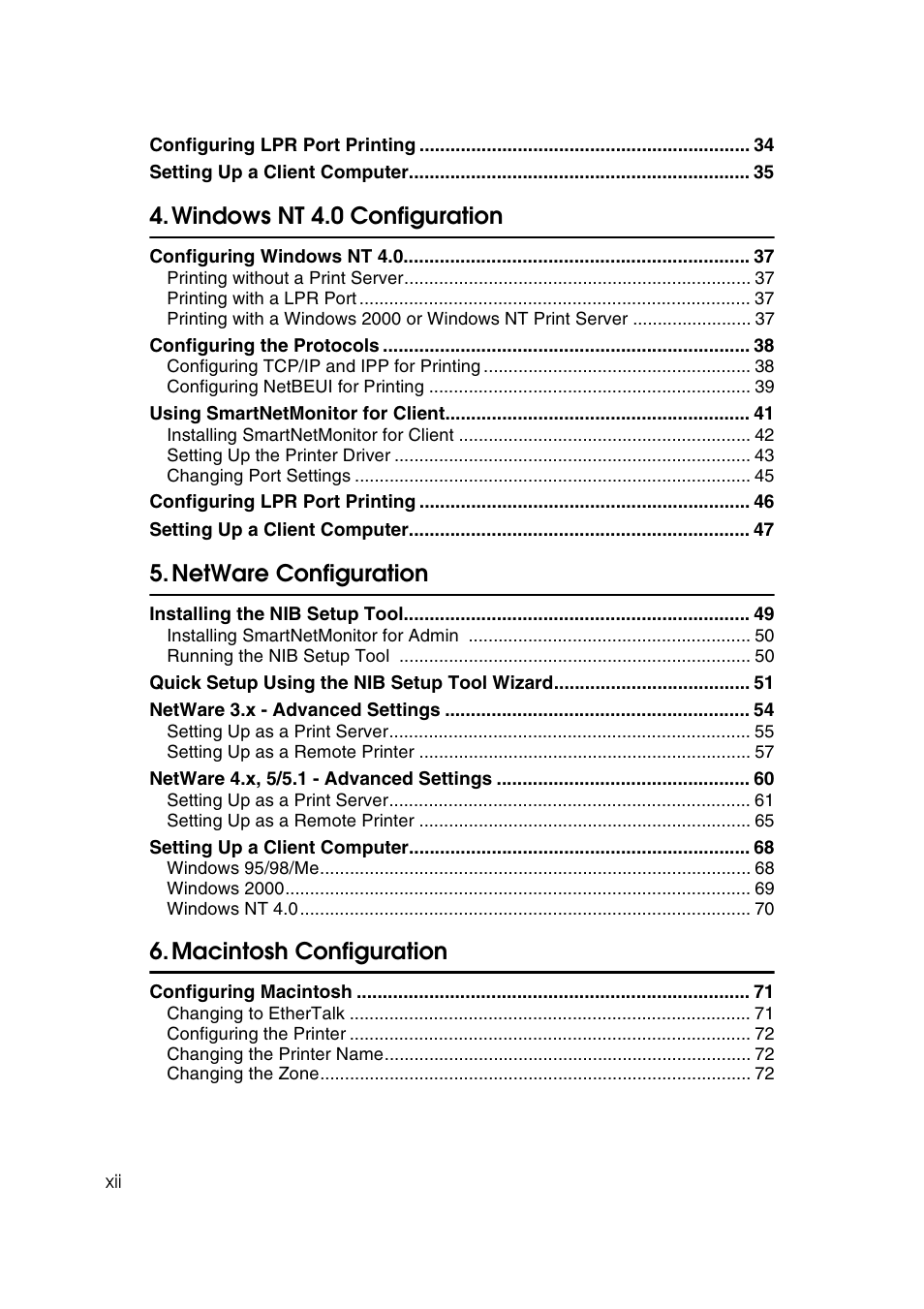 Windows nt 4.0 configuration, Netware configuration, Macintosh configuration | Ricoh AP2610N User Manual | Page 288 / 472
