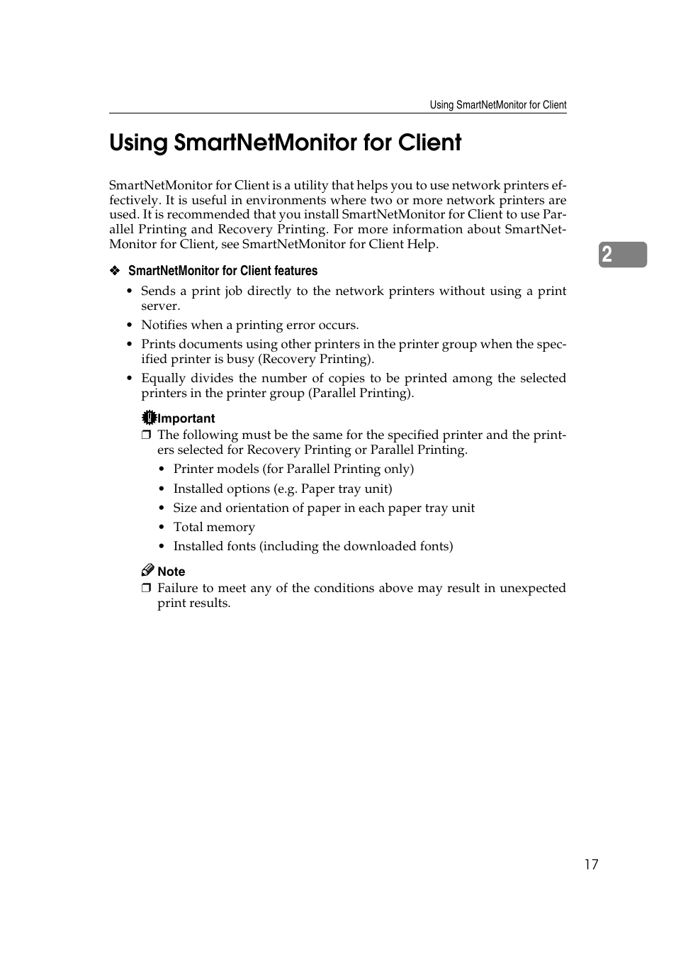 Using smartnetmonitor for client, 2using smartnetmonitor for client | Ricoh AP2610N User Manual | Page 307 / 472