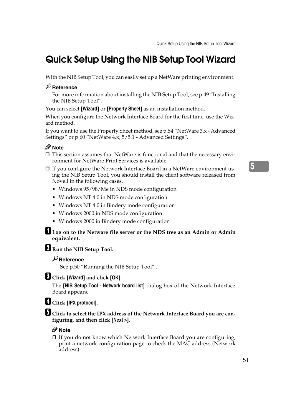 Quick setup using the nib setup tool wizard, 5quick setup using the nib setup tool wizard | Ricoh AP2610N User Manual | Page 341 / 472