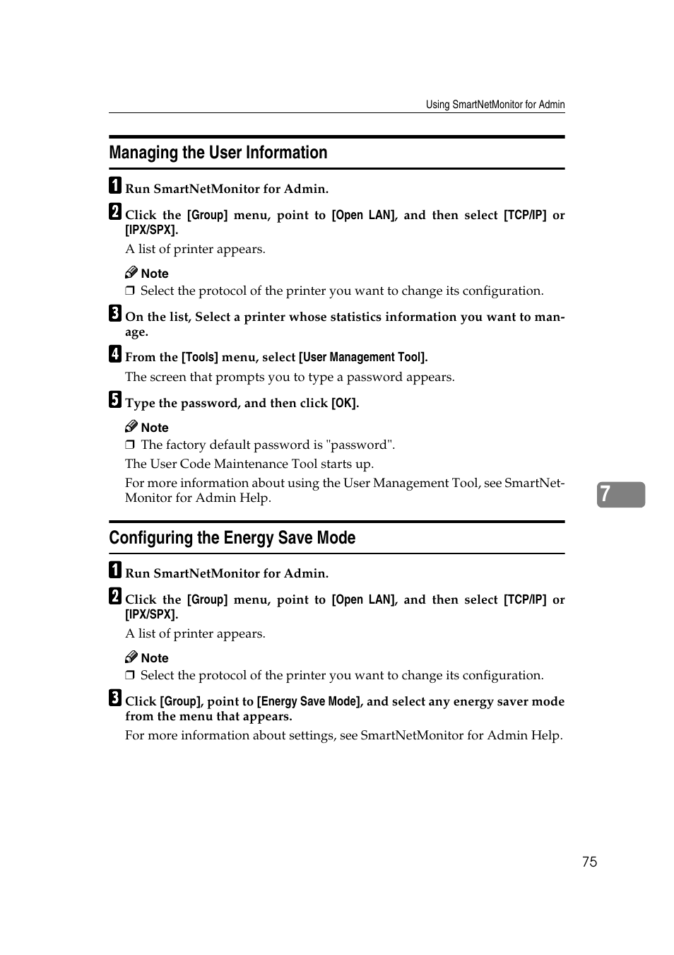 Managing the user information, Configuring the energy save mode | Ricoh AP2610N User Manual | Page 365 / 472
