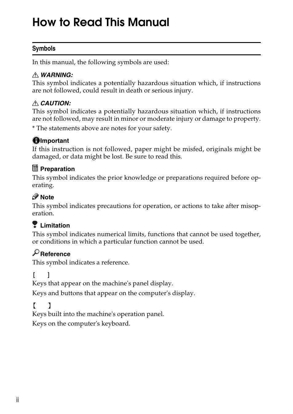 How to read this manual | Ricoh AP2610N User Manual | Page 450 / 472