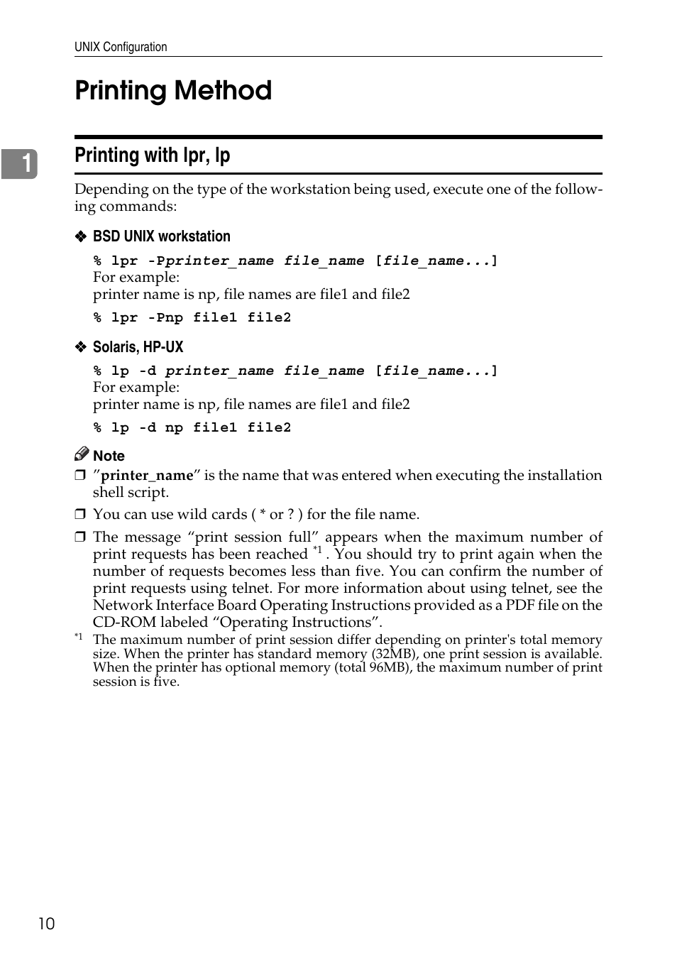 Printing method, Printing with lpr, lp, 1printing method | Ricoh AP2610N User Manual | Page 462 / 472