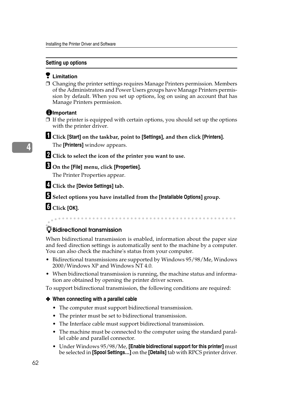 Setting up options | Ricoh AP2610N User Manual | Page 76 / 472