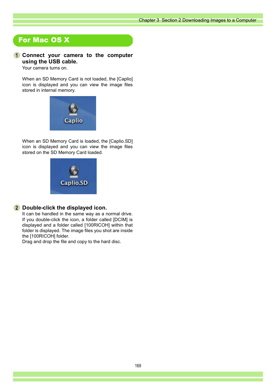 For mac os x | Ricoh CAPLIO G4 WIDE User Manual | Page 169 / 190