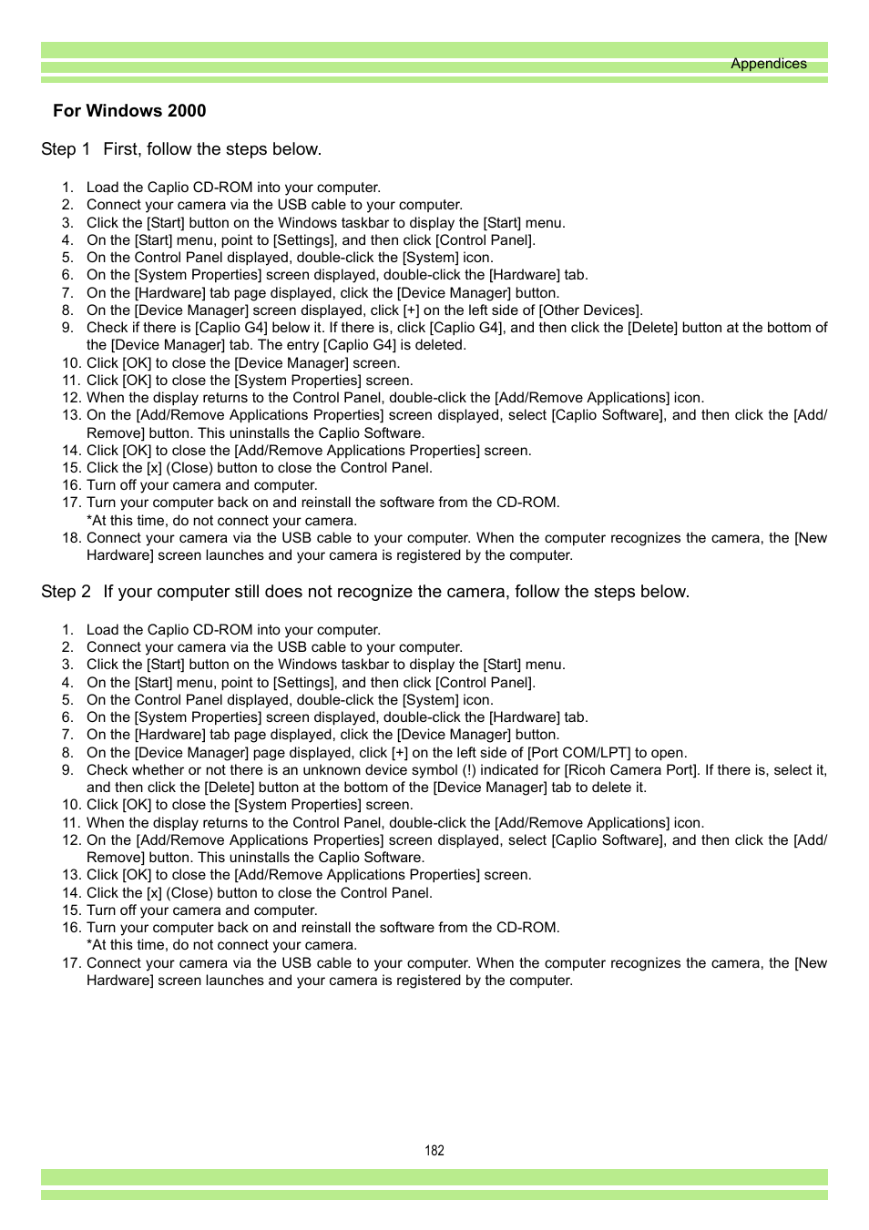 Ricoh CAPLIO G4 WIDE User Manual | Page 182 / 190