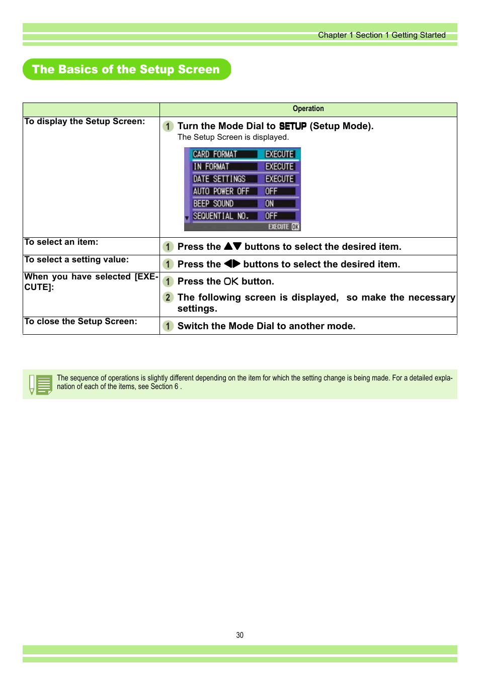 The basics of the setup screen, See p.30) | Ricoh CAPLIO G4 WIDE User Manual | Page 30 / 190
