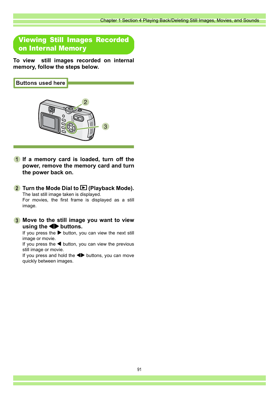 Viewing still images recorded on internal memory | Ricoh CAPLIO G4 WIDE User Manual | Page 91 / 190