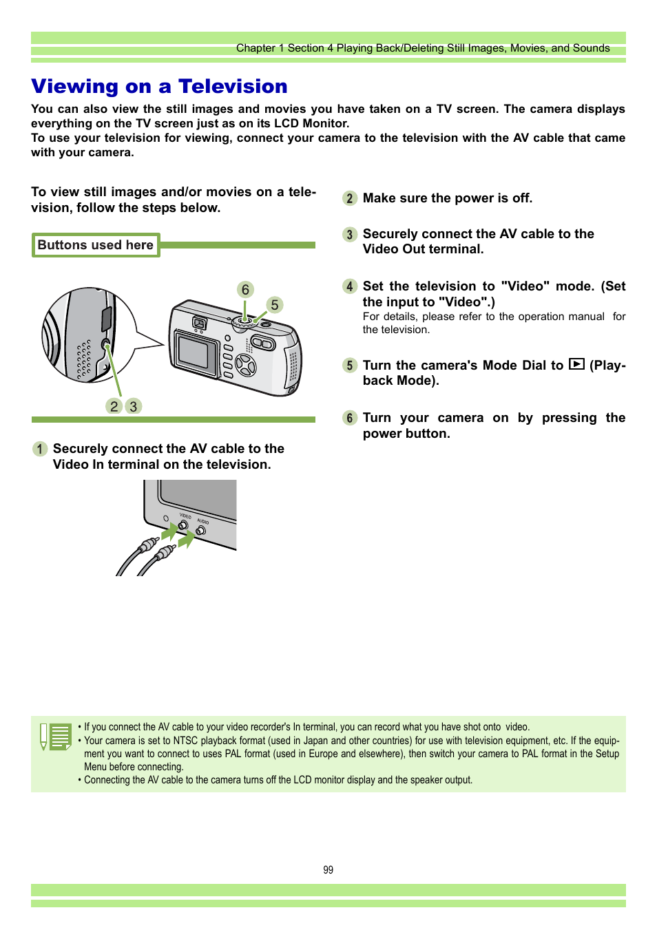 Viewing on a television | Ricoh CAPLIO G4 WIDE User Manual | Page 99 / 190