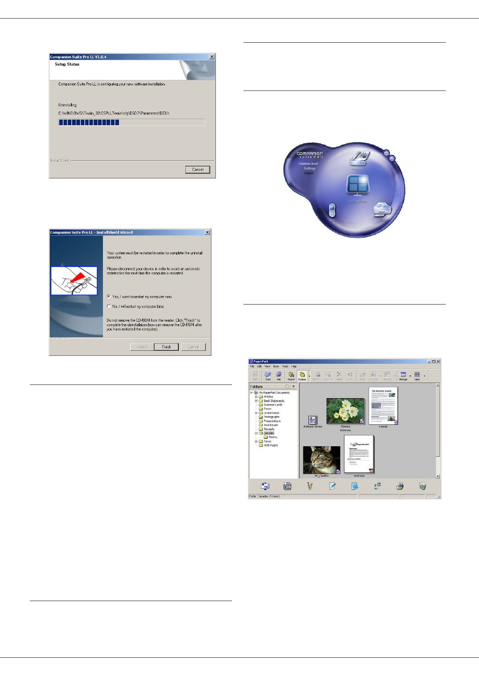 Multifunction terminal's supervision, Mf director, Graphical presentation | Utilities and applications activation, Checking the connection between the pc, And the multifunction machine, 8 - pc featu res, Sp 1000sf | Ricoh Aficio SP 1000SF User Manual | Page 43 / 59