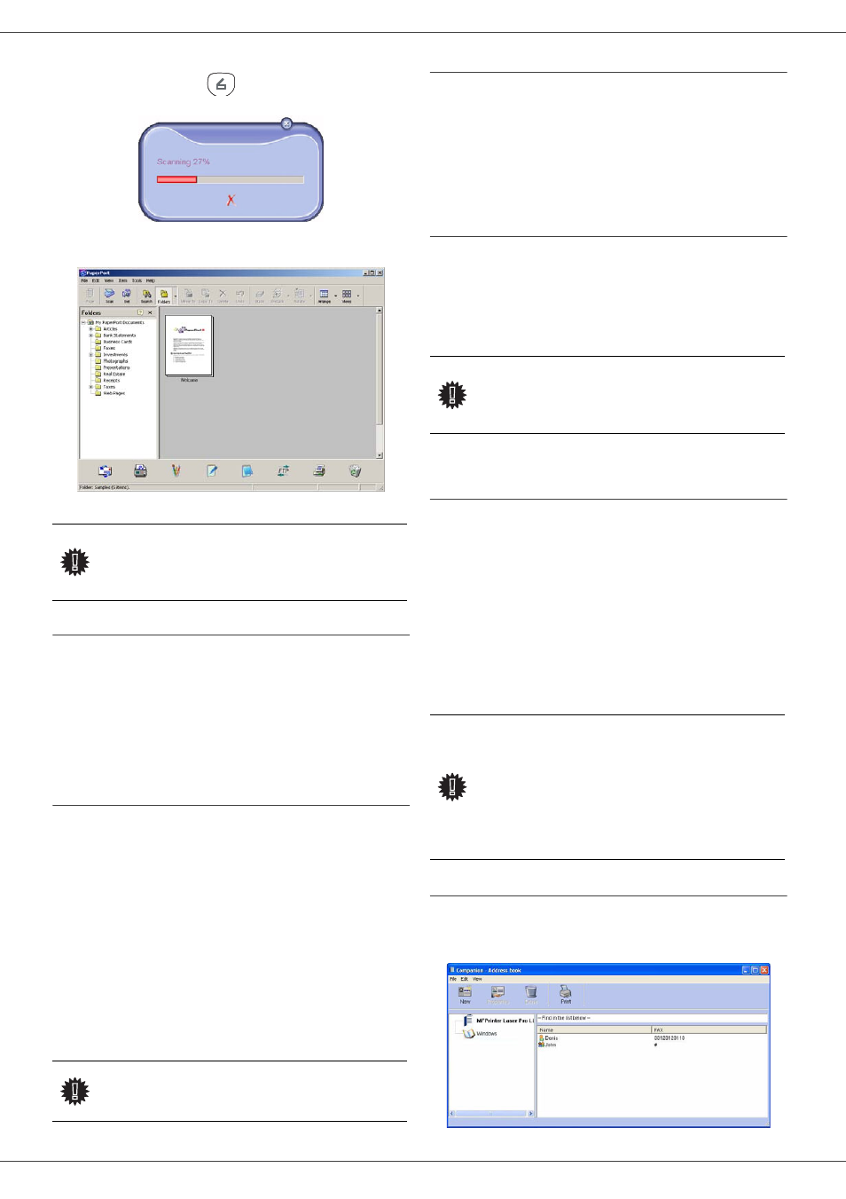 Printing, Address book, Add a contact to the terminal address book | Analysis from a twain compatible software, Character recognition software (ocr), Printing 42, Printing with the multifunction machine, 8 - pc featu res, Sp 1000sf | Ricoh Aficio SP 1000SF User Manual | Page 45 / 59
