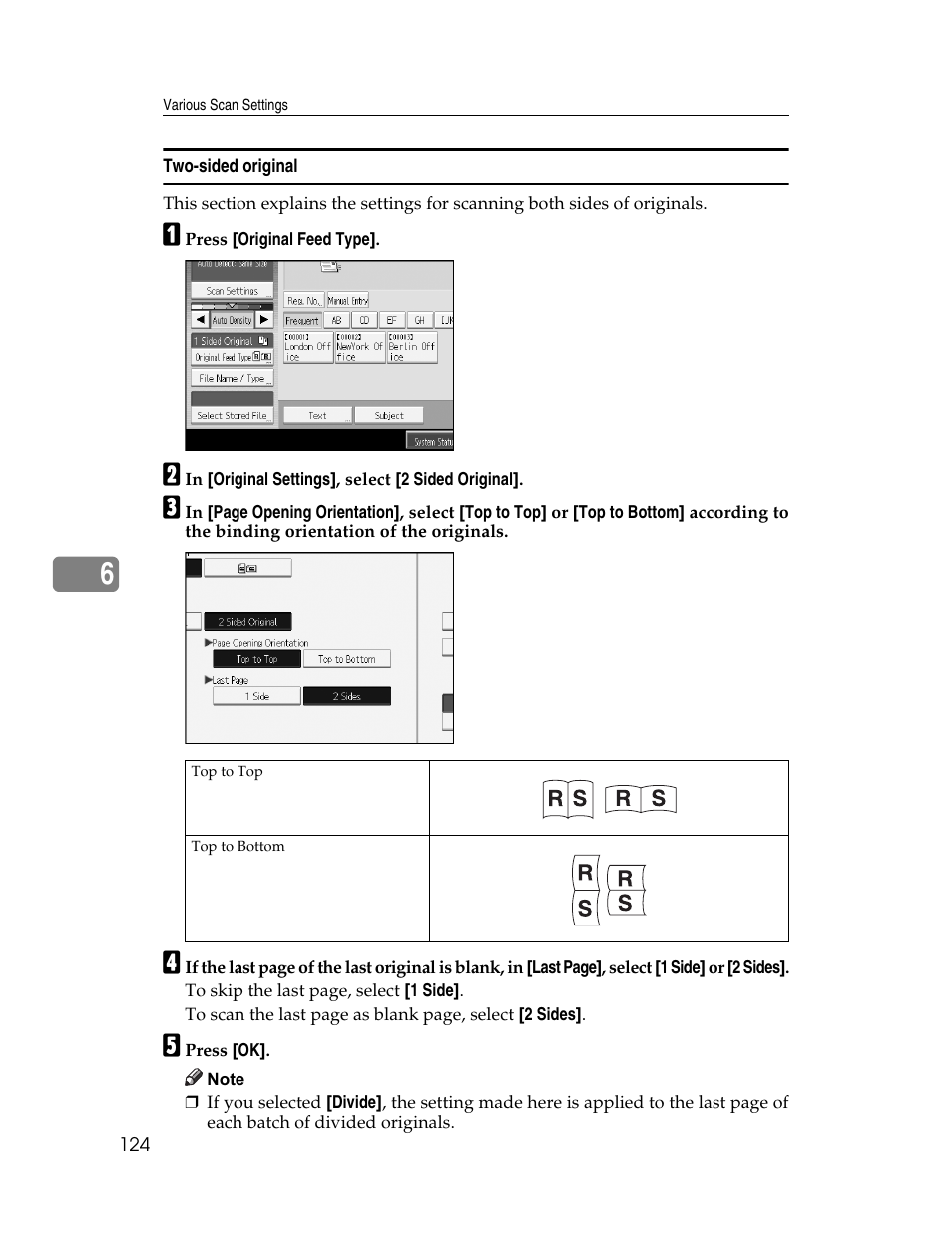Two-sided original | Ricoh Printer/Scanner Unit Type 8000 User Manual | Page 132 / 174