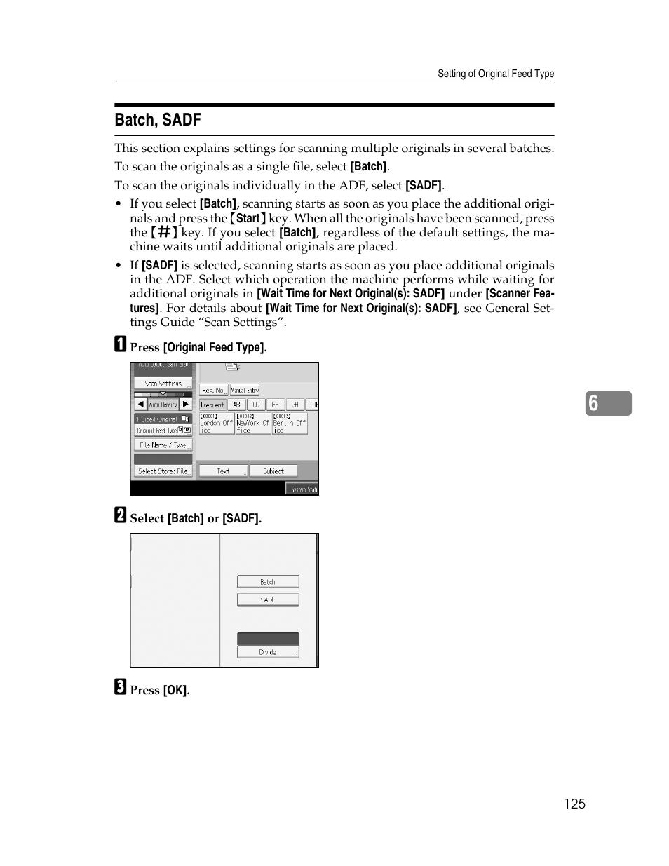 Batch, sadf | Ricoh Printer/Scanner Unit Type 8000 User Manual | Page 133 / 174