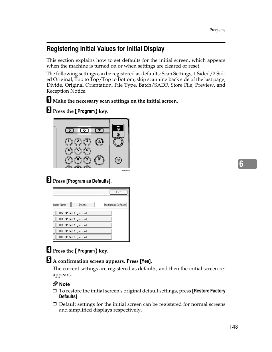 Registering initial values for initial display | Ricoh Printer/Scanner Unit Type 8000 User Manual | Page 151 / 174