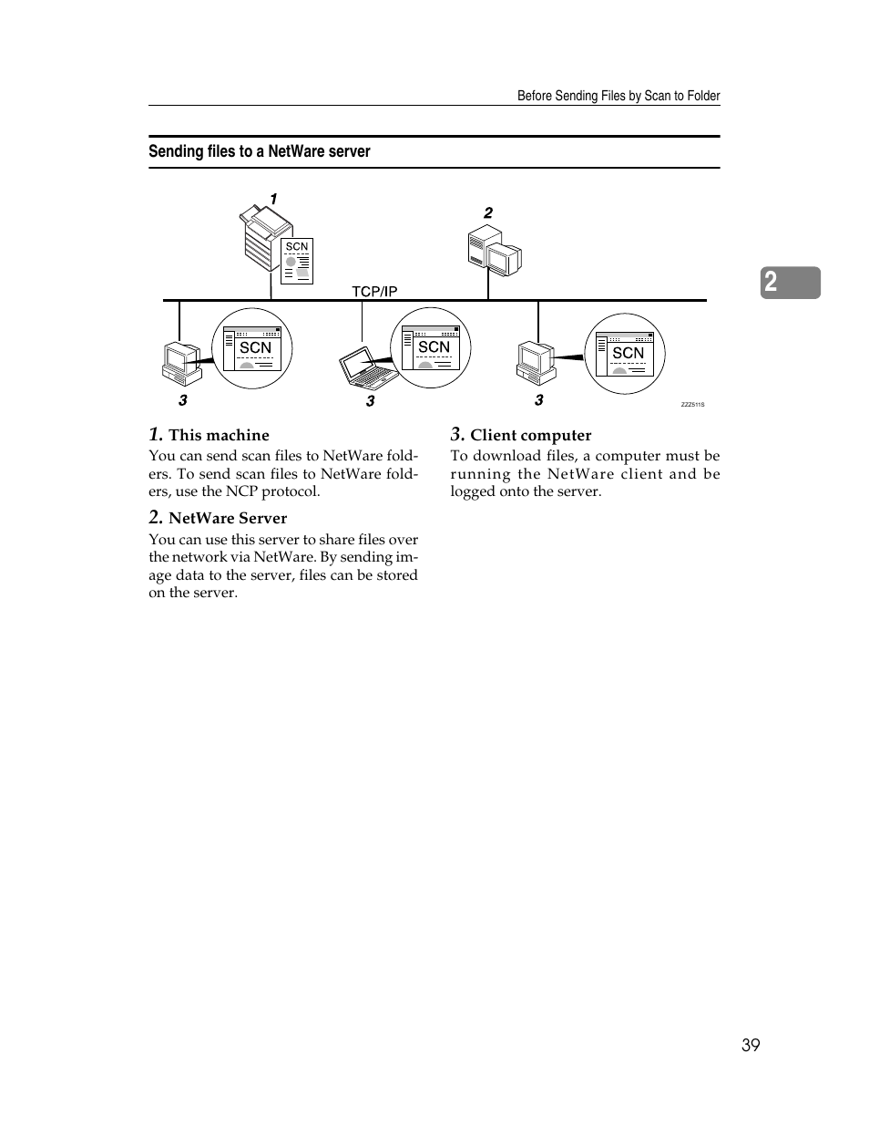 Sending files to a netware server | Ricoh Printer/Scanner Unit Type 8000 User Manual | Page 47 / 174