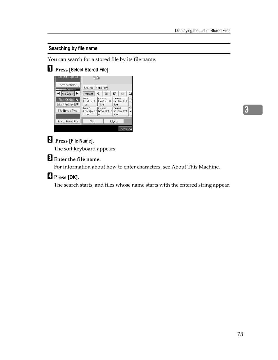 Searching by file name | Ricoh Printer/Scanner Unit Type 8000 User Manual | Page 81 / 174