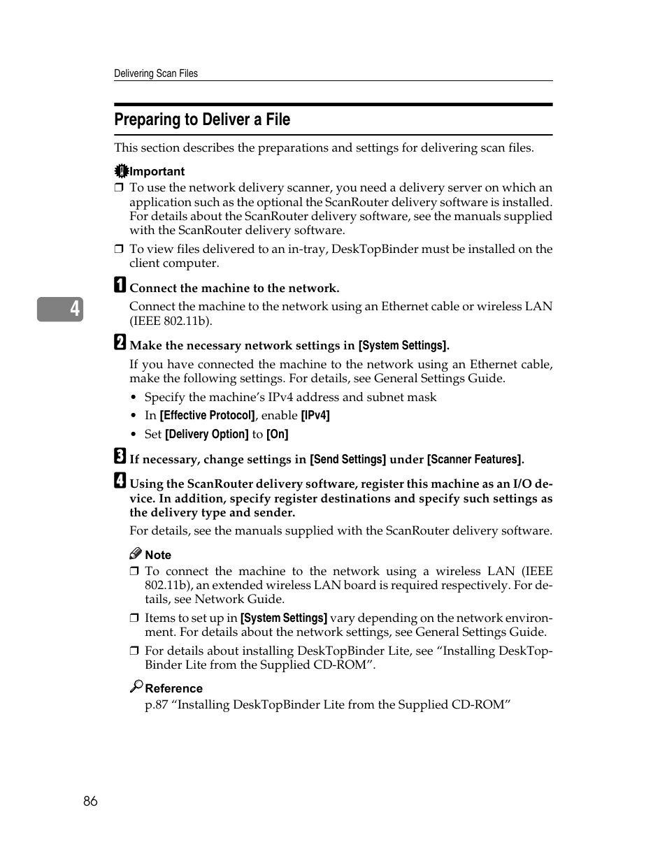 Preparing to deliver a file | Ricoh Printer/Scanner Unit Type 8000 User Manual | Page 94 / 174