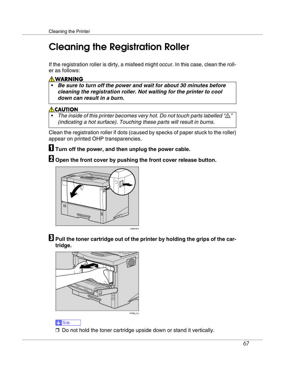 Cleaning the registration roller | Ricoh Aficio AP610i User Manual | Page 67 / 117