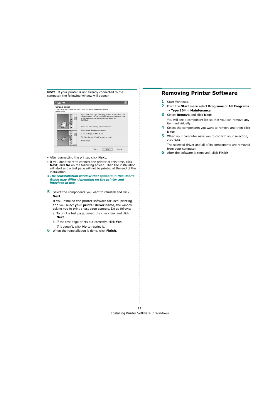 Removing printer software | Ricoh Laser MFP Printer User Manual | Page 103 / 129