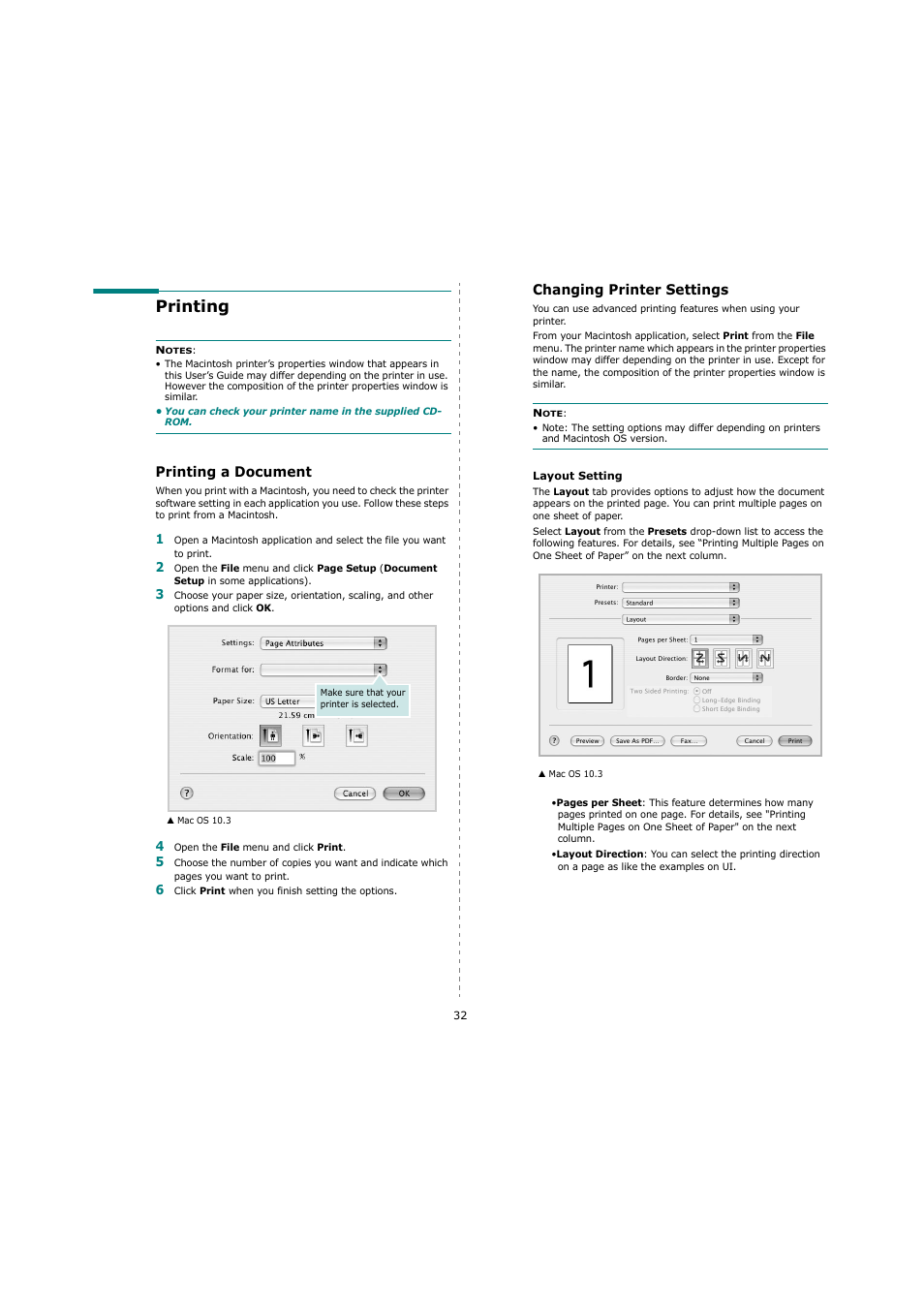 Printing, Printing a document, Changing printer settings | Printing a document changing printer settings | Ricoh Laser MFP Printer User Manual | Page 124 / 129