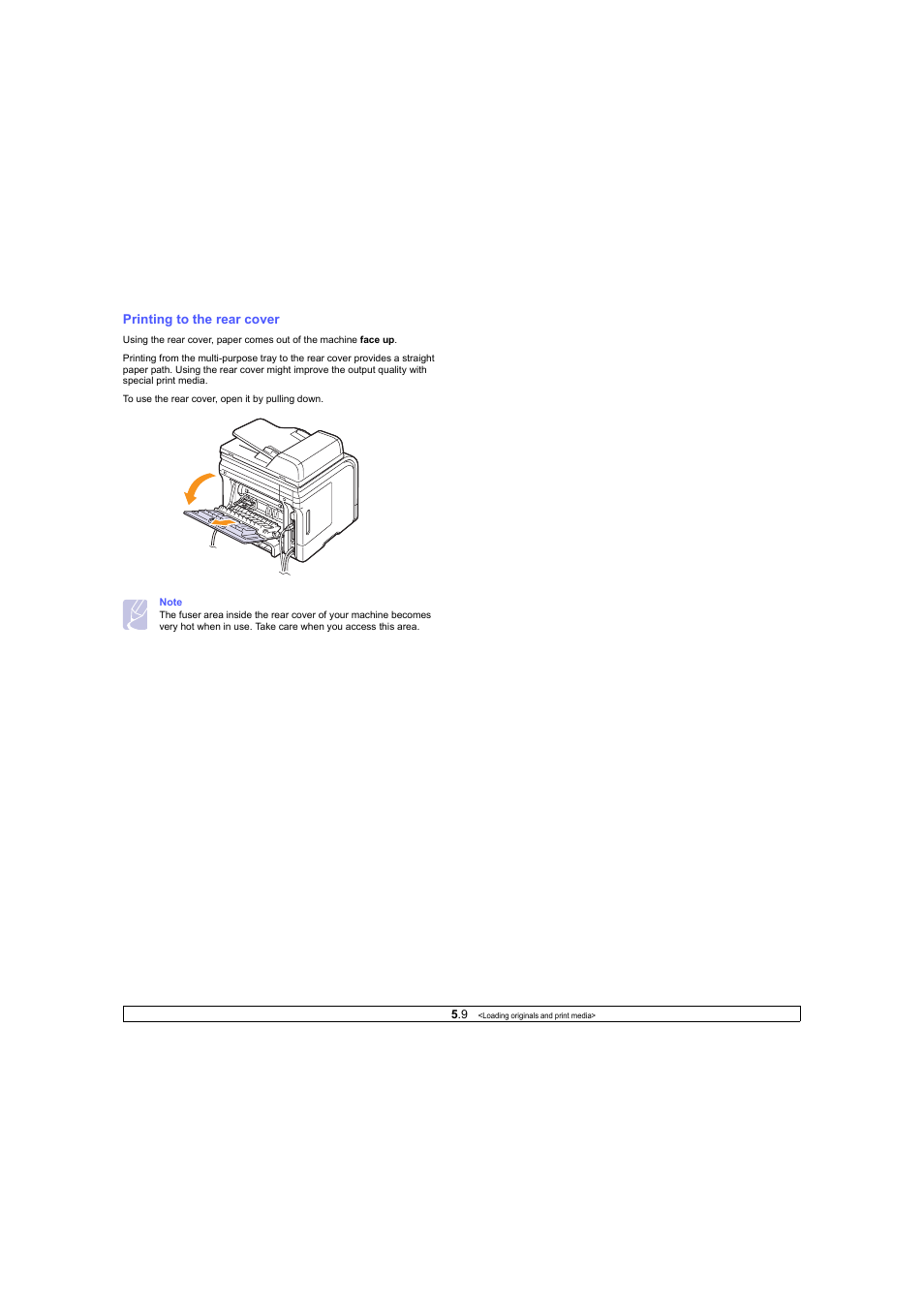 Printing to the rear cover | Ricoh Laser MFP Printer User Manual | Page 32 / 129