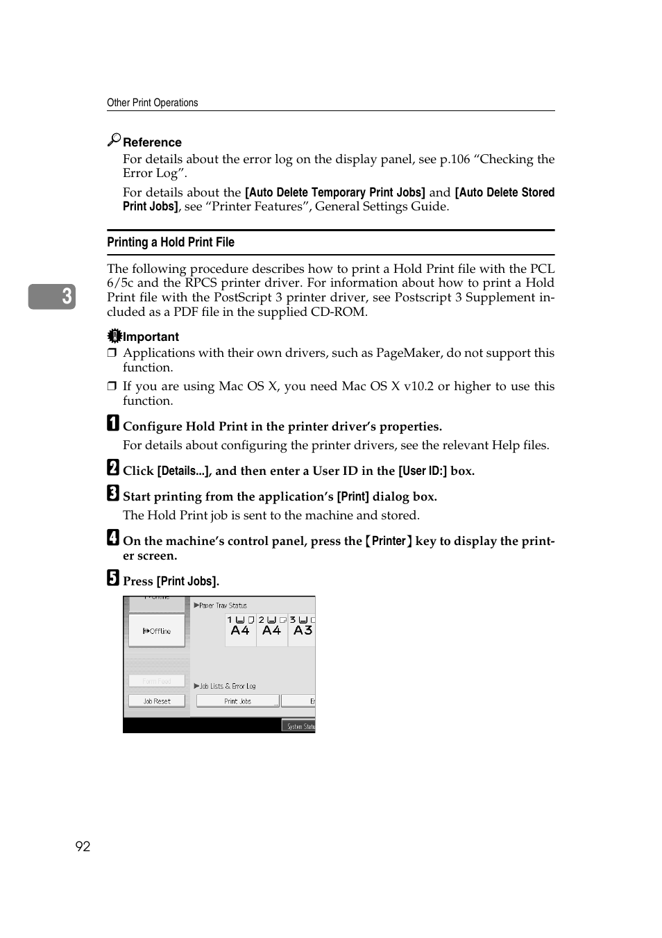 Printing a hold print file | Ricoh Printer Reference User Manual | Page 100 / 162