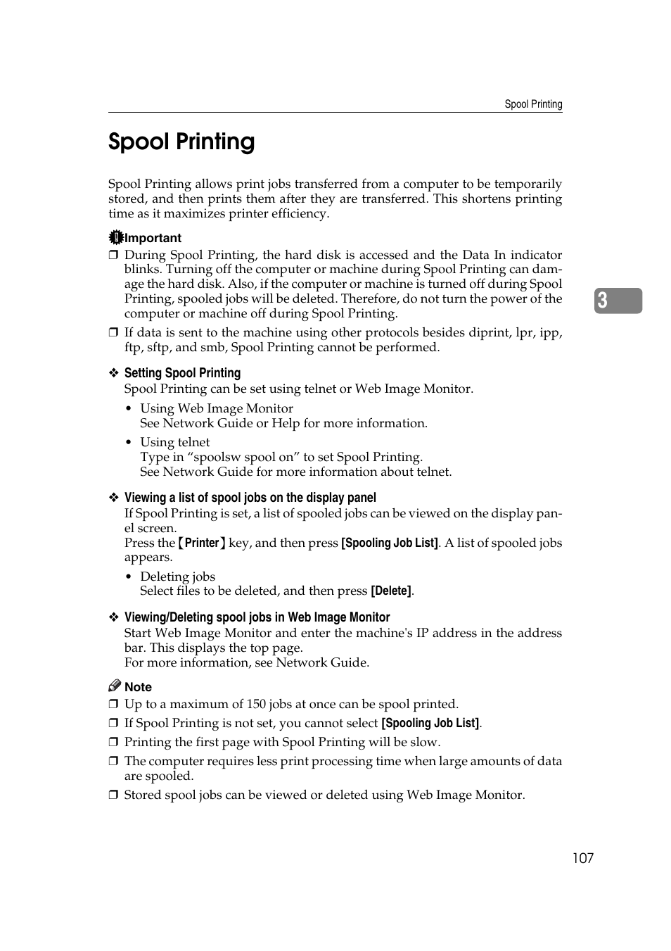 Spool printing, 3spool printing | Ricoh Printer Reference User Manual | Page 115 / 162