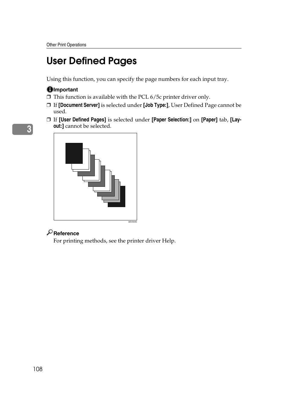 3user defined pages | Ricoh Printer Reference User Manual | Page 116 / 162