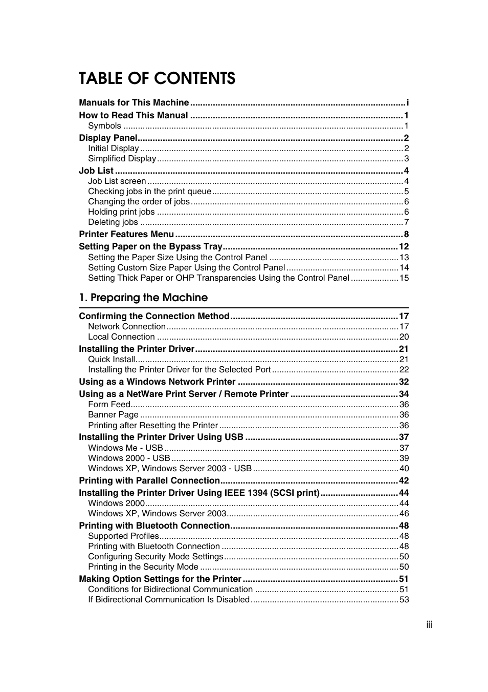Ricoh Printer Reference User Manual | Page 5 / 162
