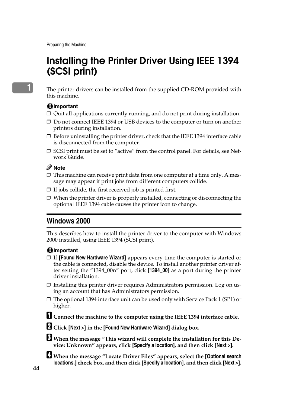 Windows 2000 | Ricoh Printer Reference User Manual | Page 52 / 162