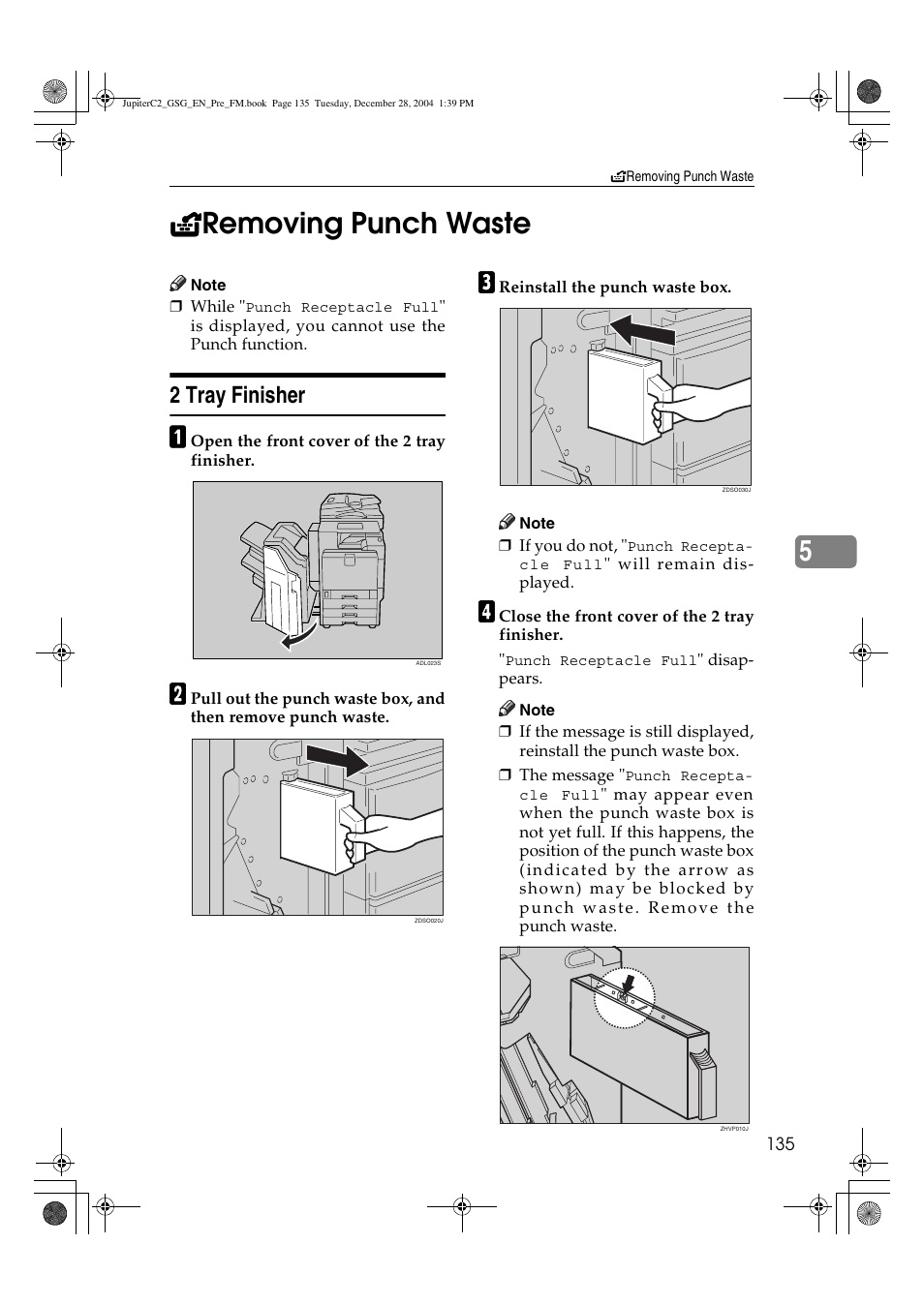 2 tray finisher | Ricoh LD335c User Manual | Page 147 / 196