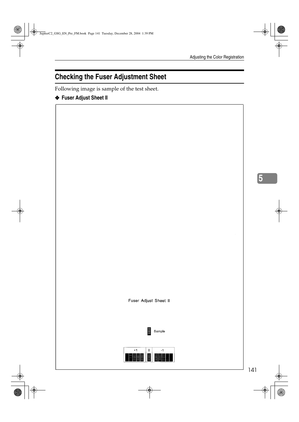 Checking the fuser adjustment sheet | Ricoh LD335c User Manual | Page 153 / 196