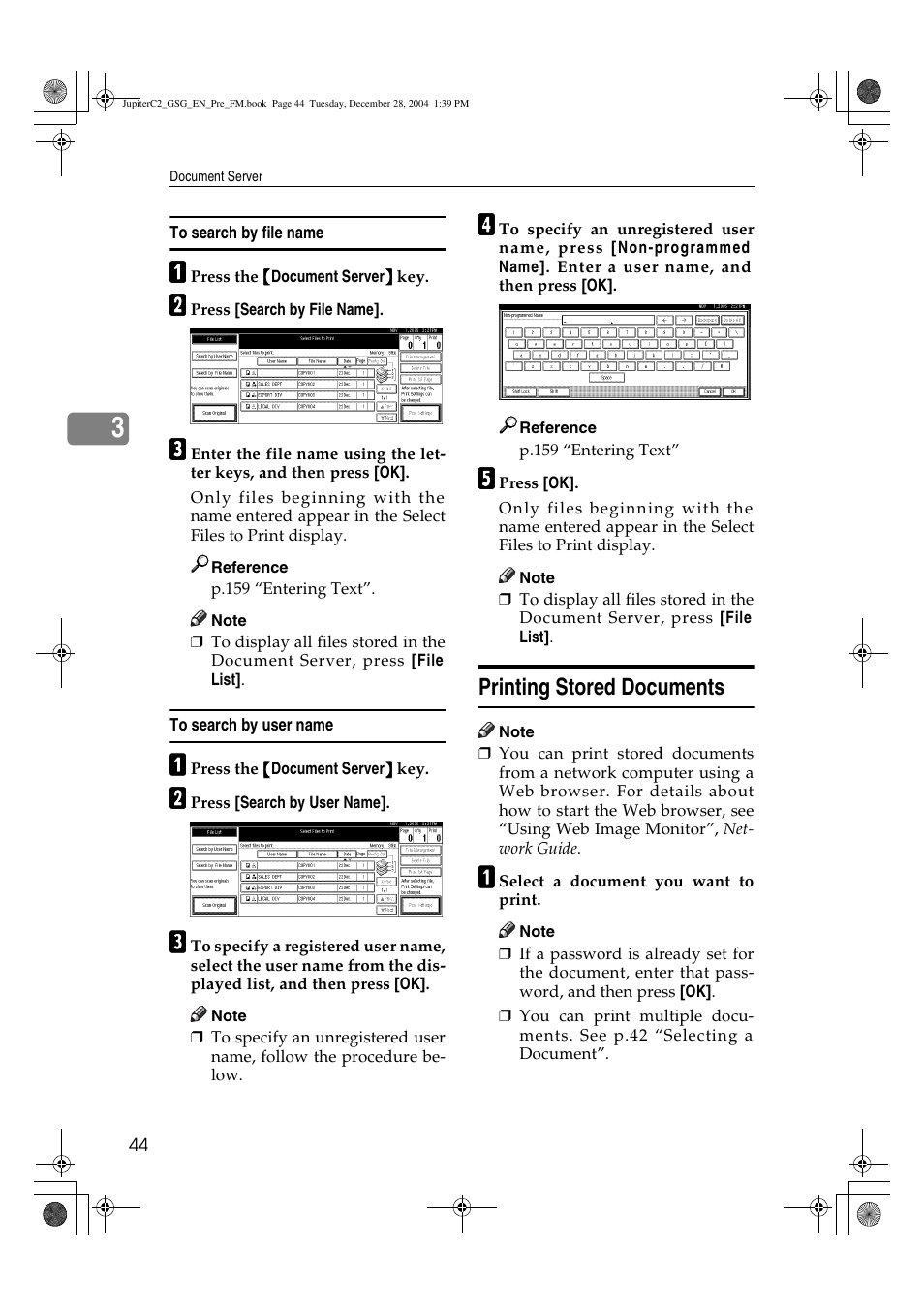 Printing stored documents | Ricoh LD335c User Manual | Page 56 / 196