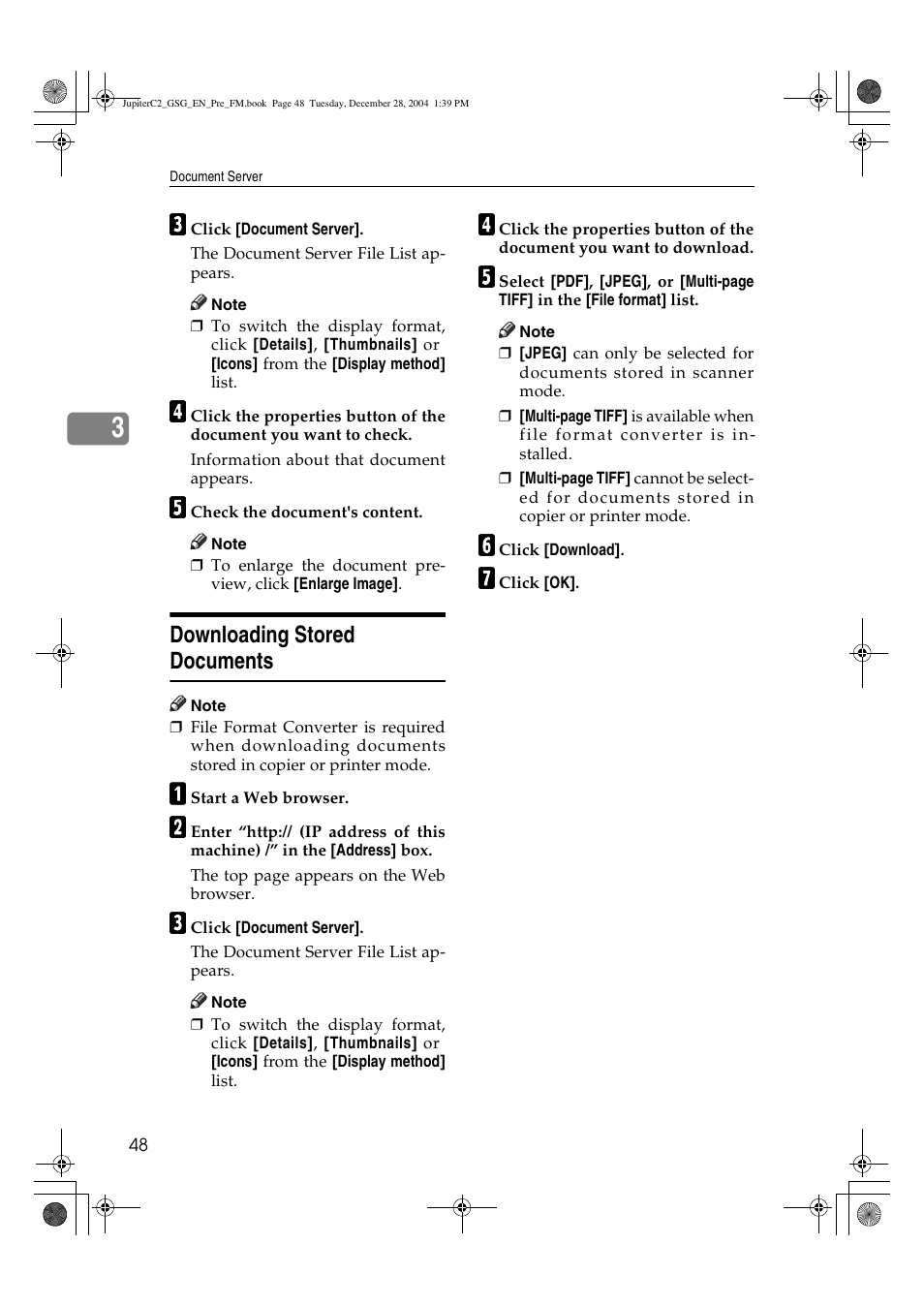Downloading stored documents | Ricoh LD335c User Manual | Page 60 / 196