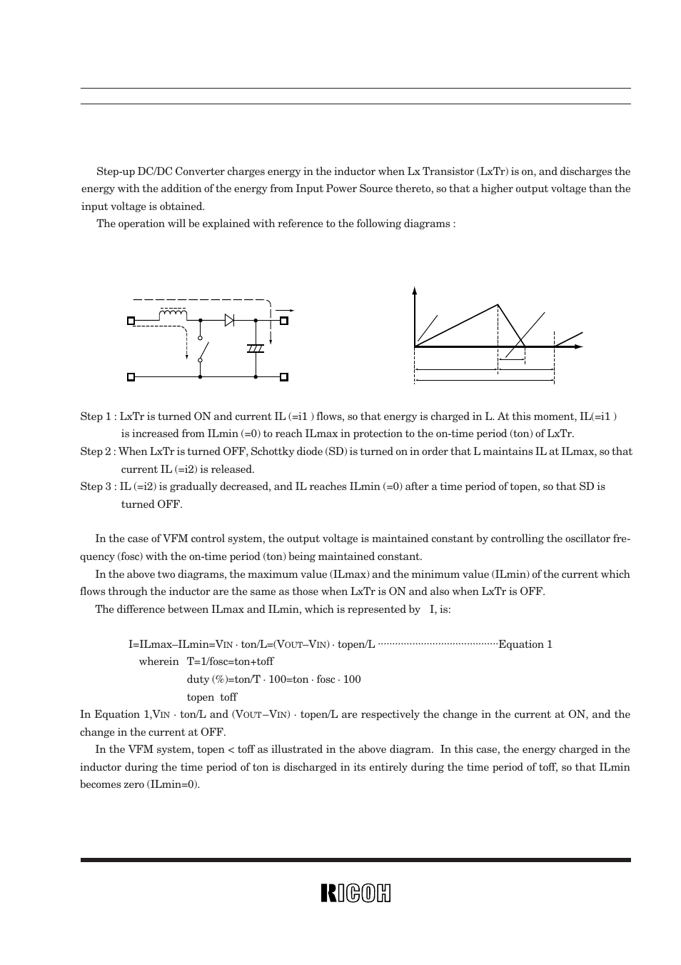 Operation of step-up dc/dc converter | Ricoh RV5VH User Manual | Page 25 / 52