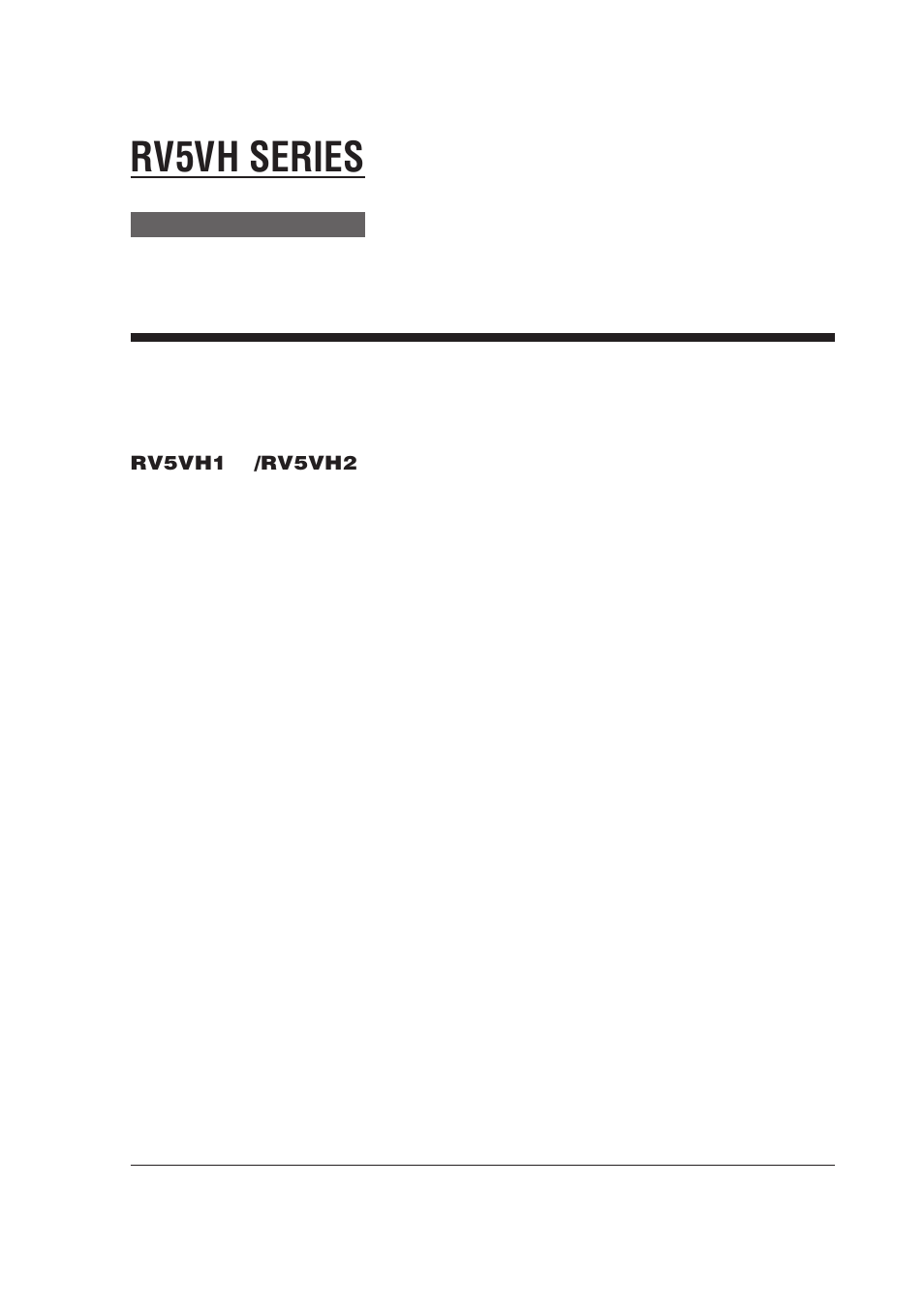 Rv5vh series, Application manual | Ricoh RV5VH User Manual | Page 3 / 52