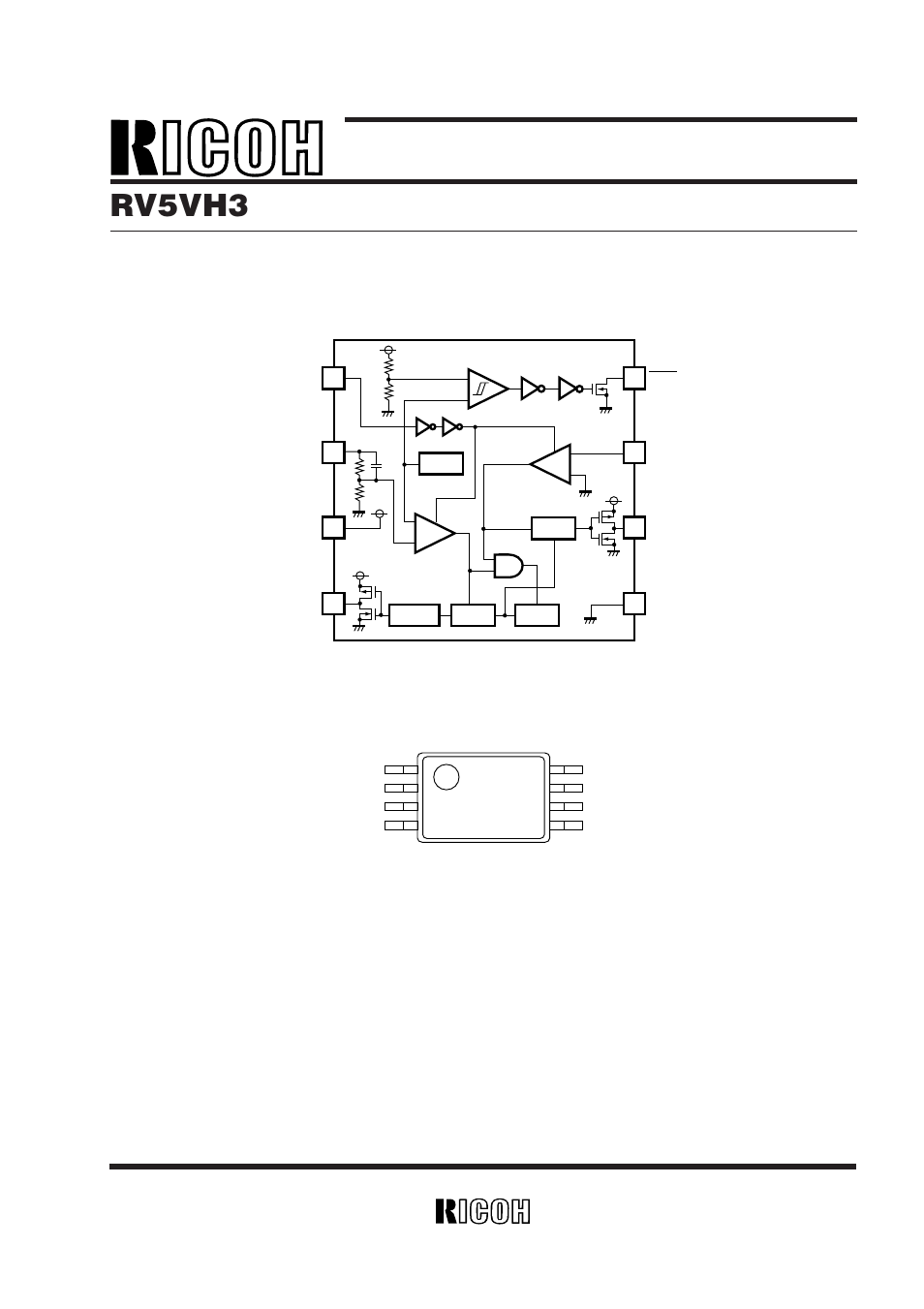 Rv5vh3, Block diagram, Pin configuration | Ricoh RV5VH User Manual | Page 37 / 52