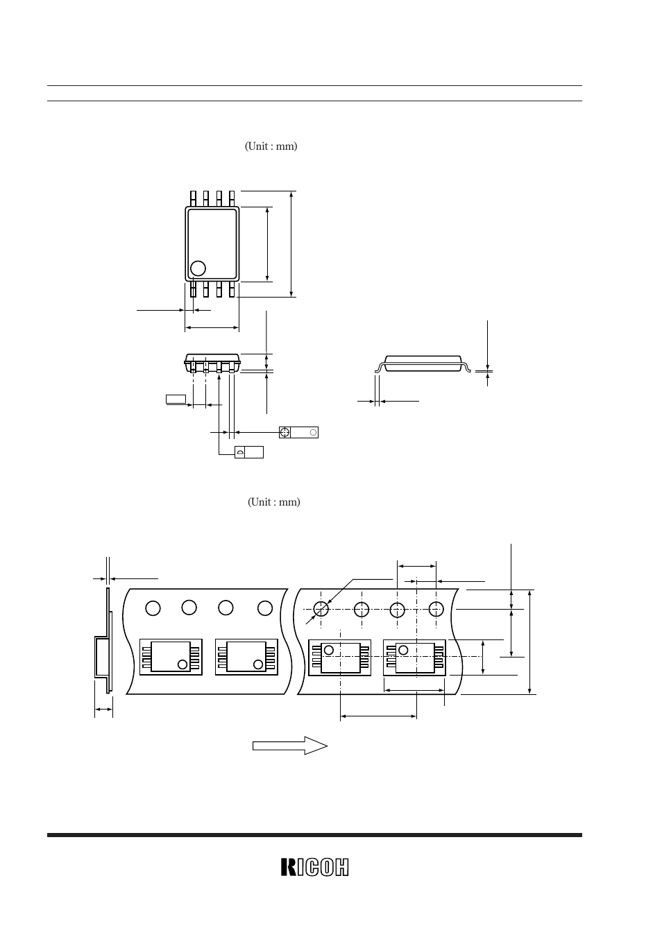 Package dimensions, Taping specification, Rv5vh3 | Ricoh RV5VH User Manual | Page 50 / 52