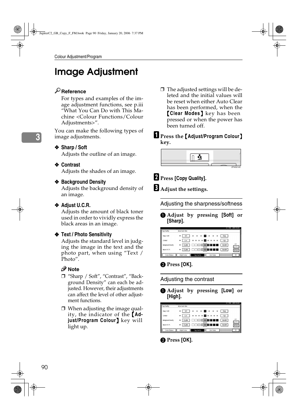 3image adjustment | Ricoh Aficio 3245C User Manual | Page 104 / 160