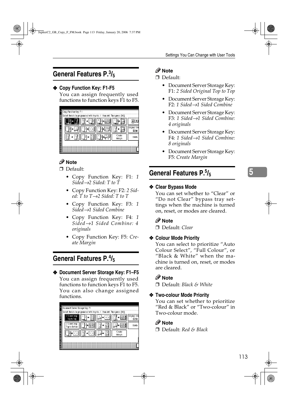 General features p | Ricoh Aficio 3245C User Manual | Page 127 / 160