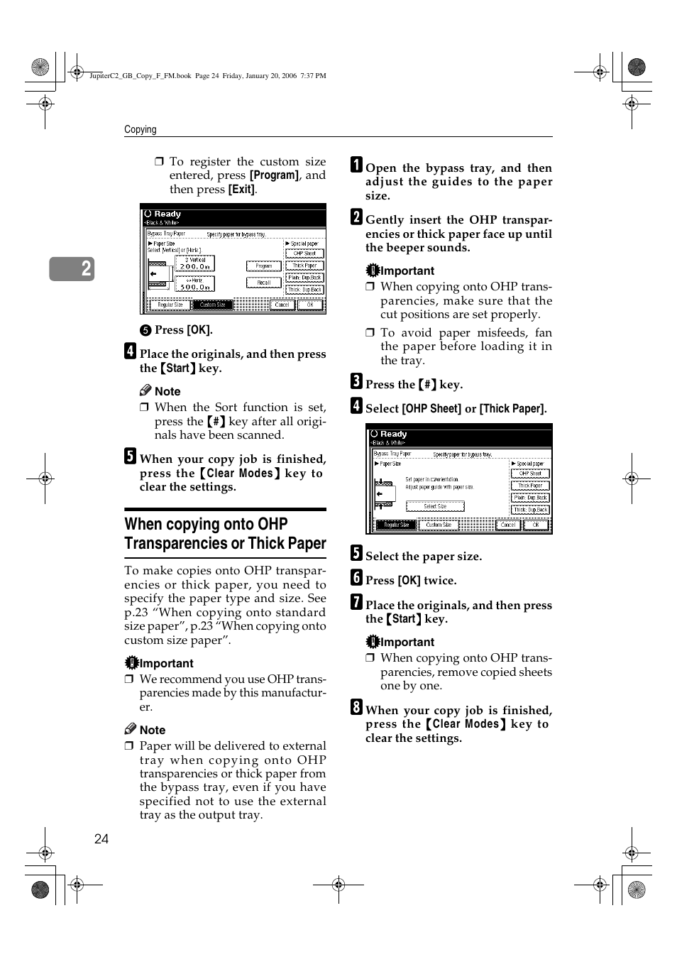 Ricoh Aficio 3245C User Manual | Page 38 / 160